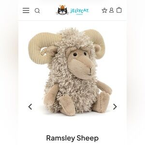 NWT Jellycat Ramsley Sheep